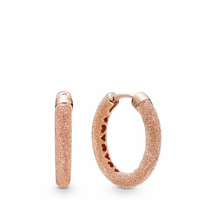 Pandora Rose™ Matte Brilliance Hoop Earrings Ireland - Pandora Rose - 598021QXW